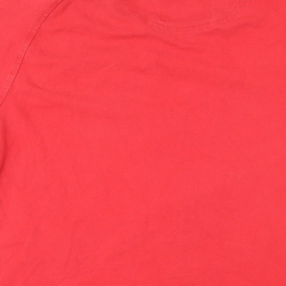 Champion Mens Red Polyester T-Shirt Size S Round Neck