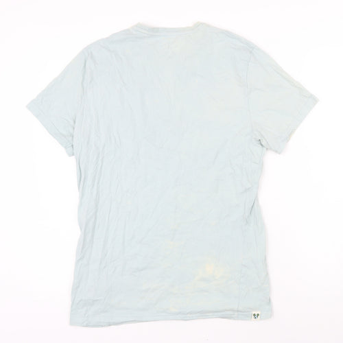 Disney Womens Blue 100% Cotton Basic T-Shirt Size S Round Neck - Mickey Mouse. Distressed look