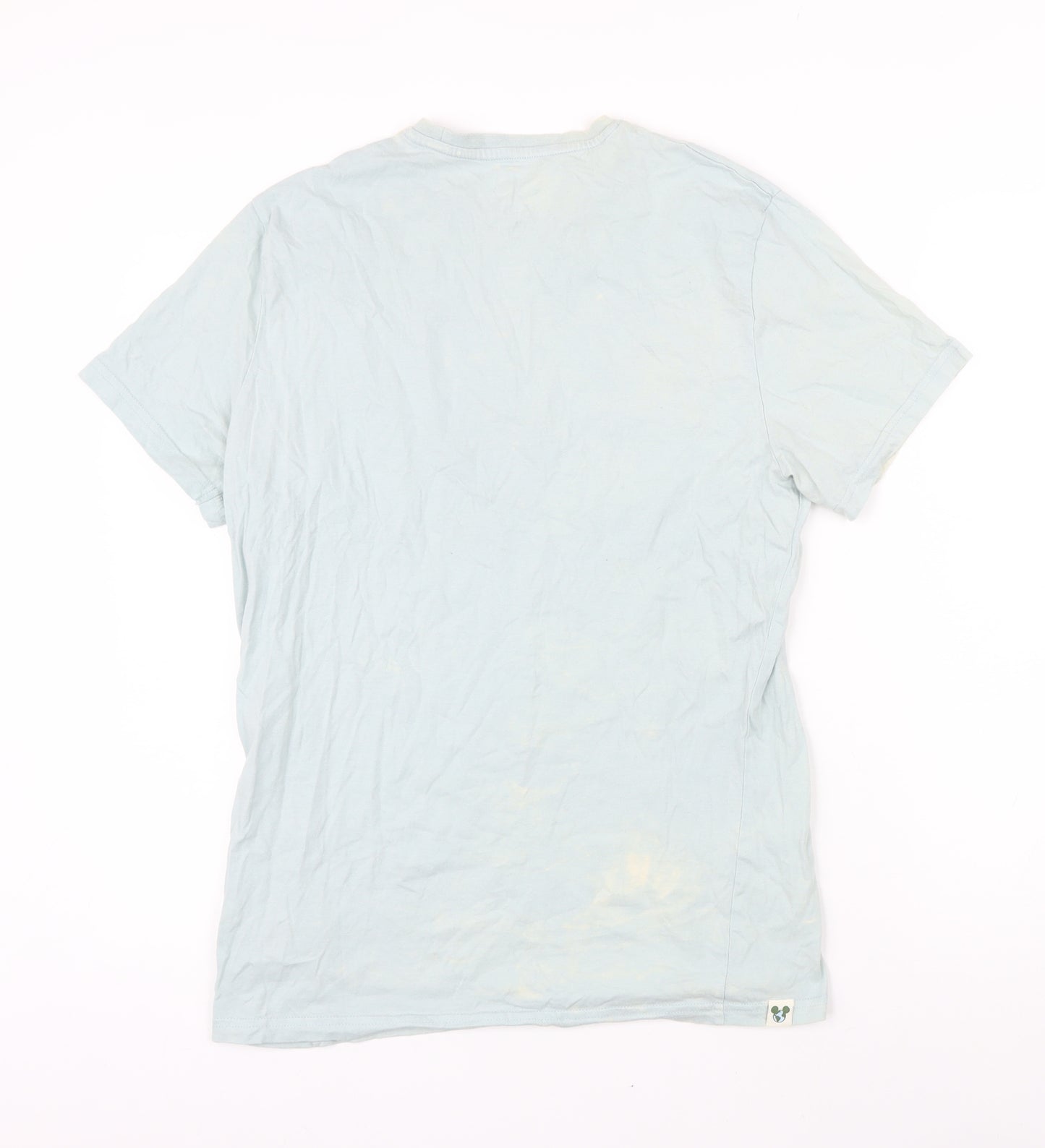 Disney Womens Blue 100% Cotton Basic T-Shirt Size S Round Neck - Mickey Mouse. Distressed look