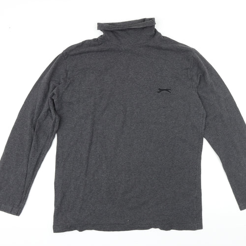 Slazenger Mens Grey Cotton Pullover Sweatshirt Size L