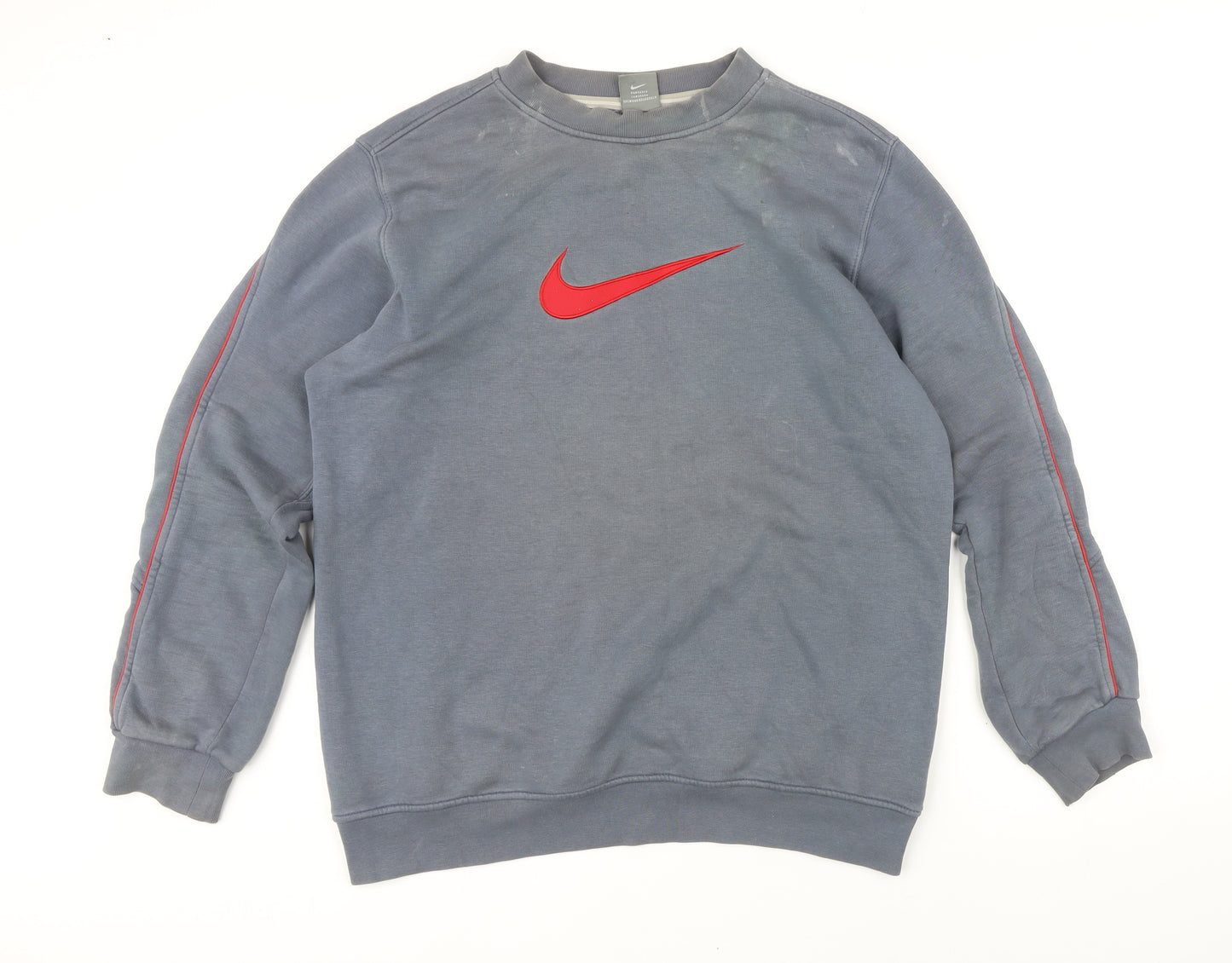 Nike Womens Grey Polyester Pullover Sweatshirt Size M Pullover - Nike logo