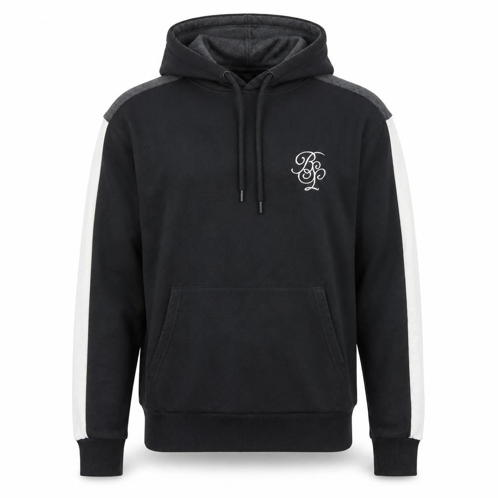 Brave Soul Mens Black Polyester Pullover Hoodie Size L - Brave Soul logo