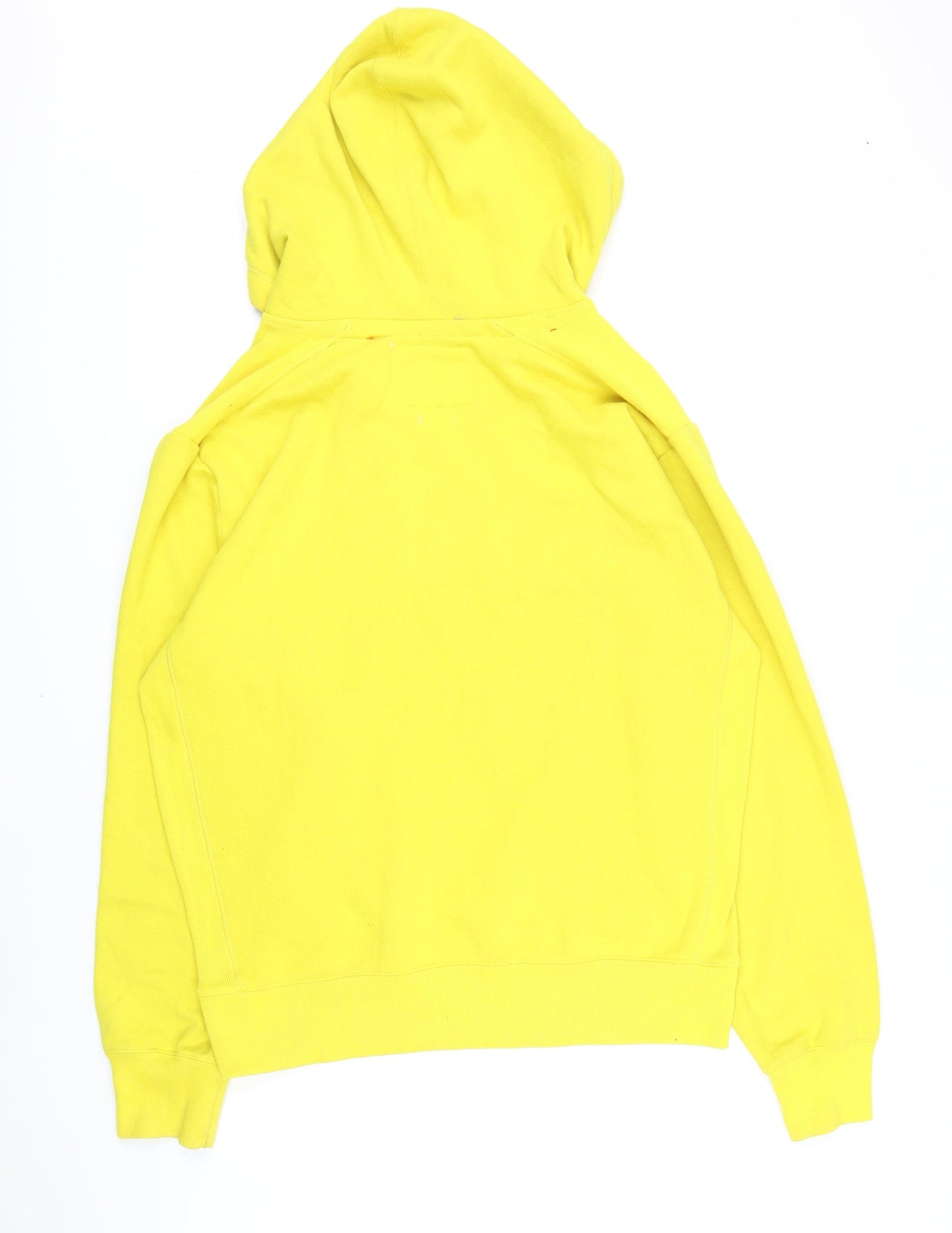 Surfanic Mens Yellow Cotton Pullover Hoodie Size L - SURFANIC