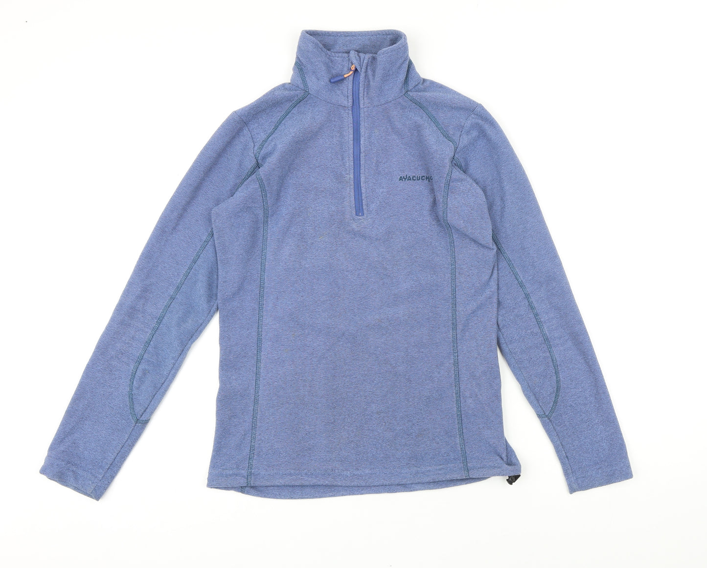 Ayacucho Womens Blue 100% Polyester Full Zip Sweatshirt Size XS Zip