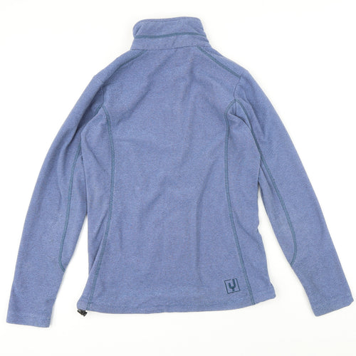 Ayacucho Womens Blue 100% Polyester Full Zip Sweatshirt Size XS Zip