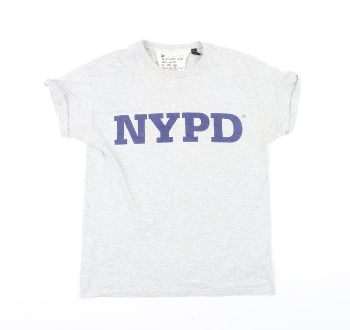 Topshop Womens Grey Cotton Basic T-Shirt Size XS Round Neck - NYPD