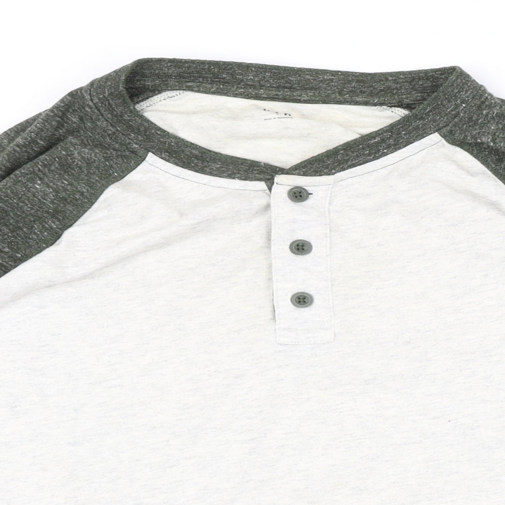 Gap Mens Green Cotton Henley Sweatshirt Size L