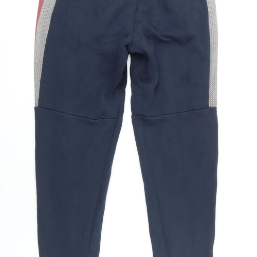 Addidas Womens Blue Cotton Jogger Leggings Size S L25 in - Elasticated waist