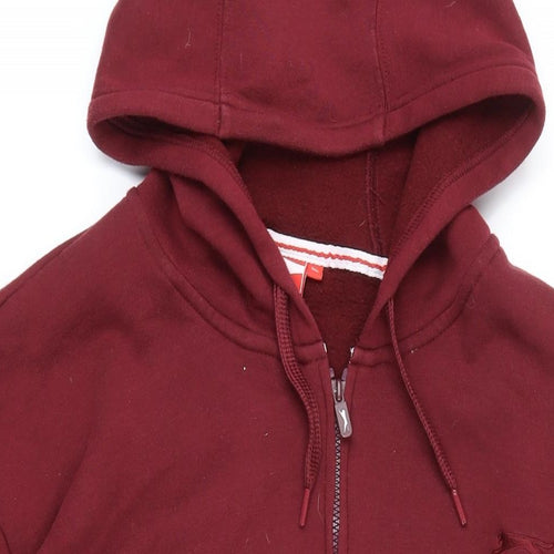 Slazenger Mens Red Cotton Full Zip Hoodie Size XL