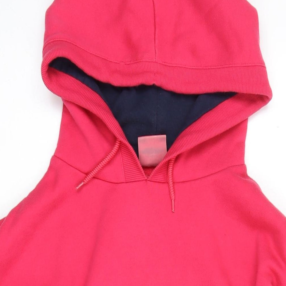 Lonsdale Womens Pink Cotton Pullover Hoodie Size M Pullover