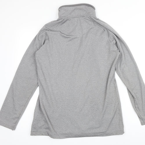 Peter Storm Womens Grey Polyester Blend Pullover Sweatshirt Size 14 Zip