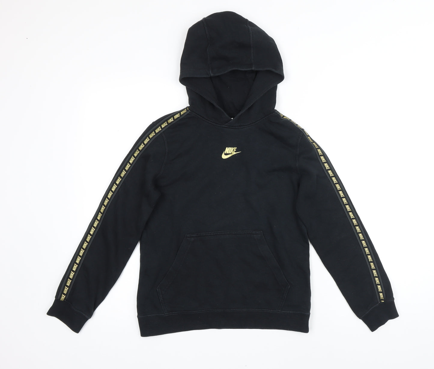 Nike Boys Black Cotton Pullover Hoodie Size M Pullover