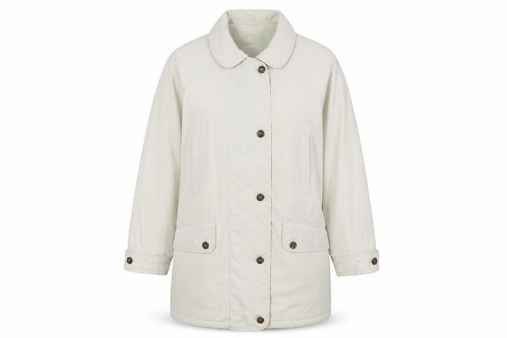 Front view of Coast women’s beige jacket, size M, zip