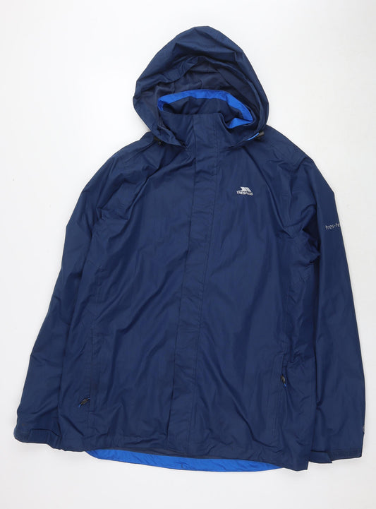 Trespass Mens Blue Windbreaker Jacket Size L Zip - Technical