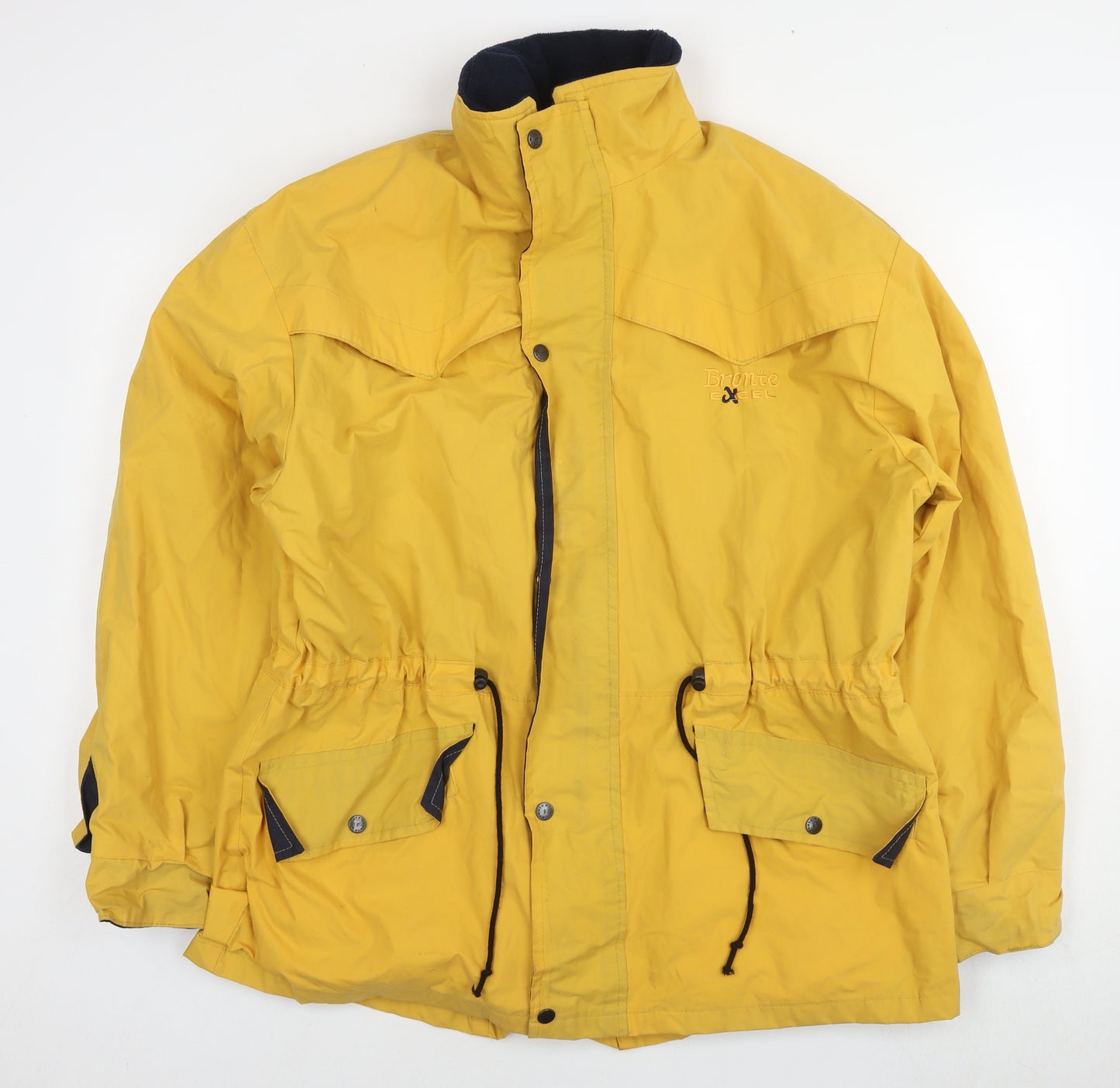 Bronte Mens Yellow Rain Coat Jacket Size M Zip - Technical