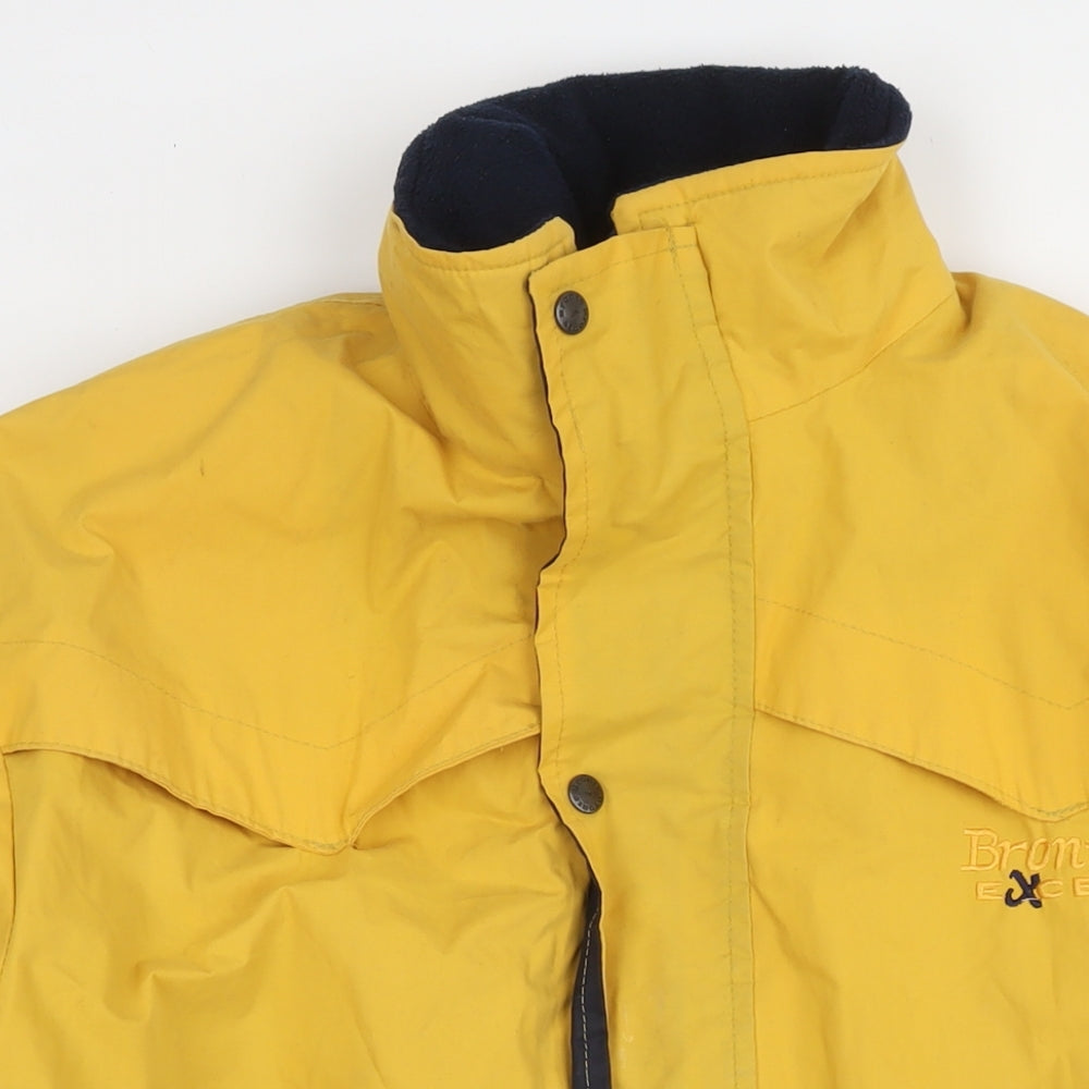 Bronte Mens Yellow Rain Coat Jacket Size M Zip - Technical