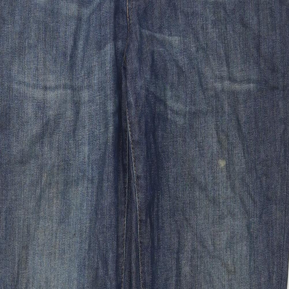 Levi's Womens Blue Cotton Bootcut Jeans Size 32 in L30 in Regular Zip