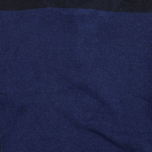 Blue Willi's Mens Blue Round Neck Cotton Pullover Jumper Size L Long Sleeve