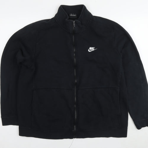 Nike Mens Black Cotton Full Zip Hoodie Size XL