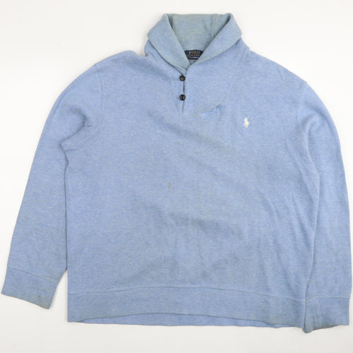 Polo Ralph Lauren Mens Blue Cotton Pullover Sweatshirt Size XL