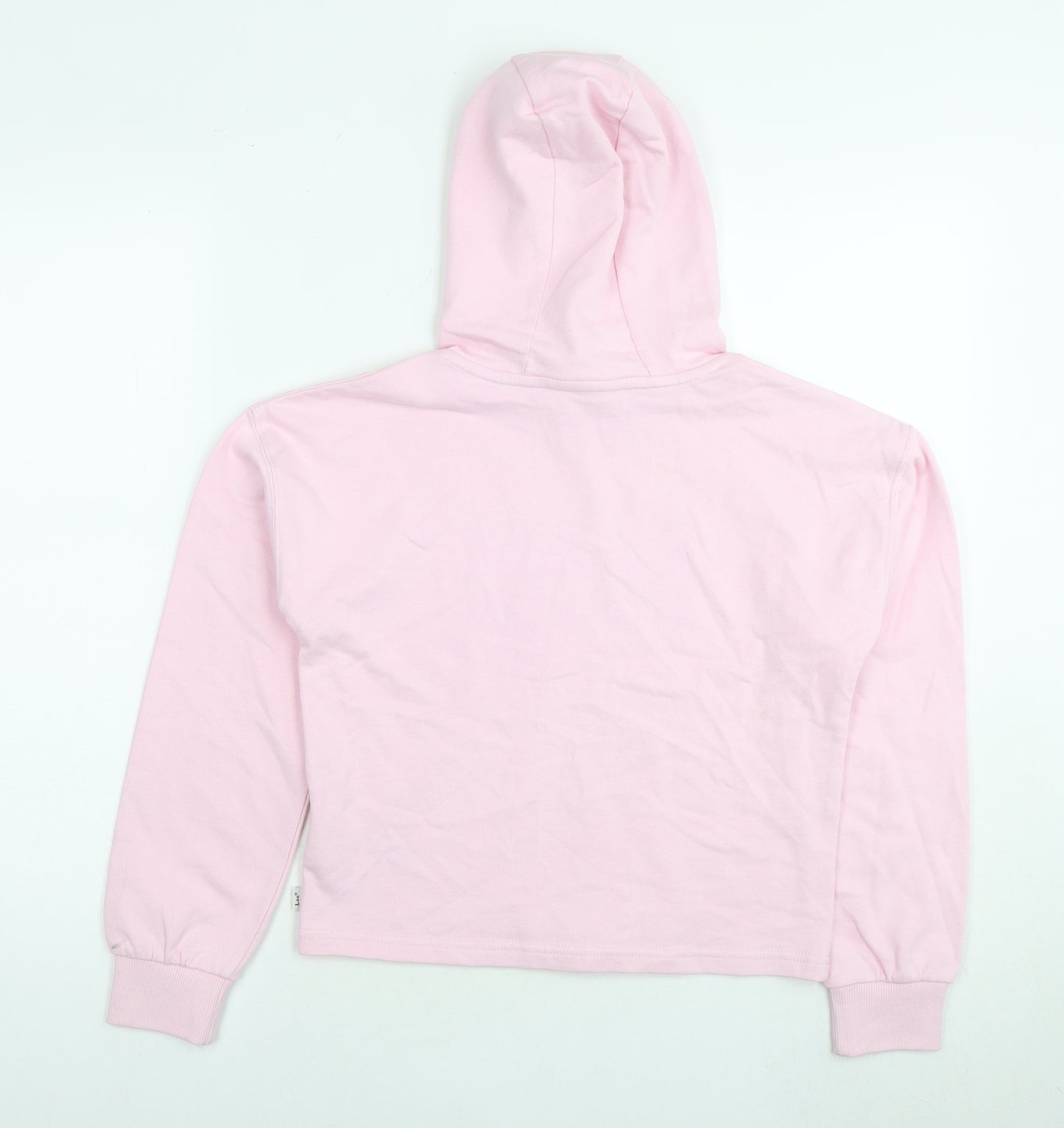Lee Girls Pink Cotton Pullover Hoodie Size 10-11 Years Pullover - Logo