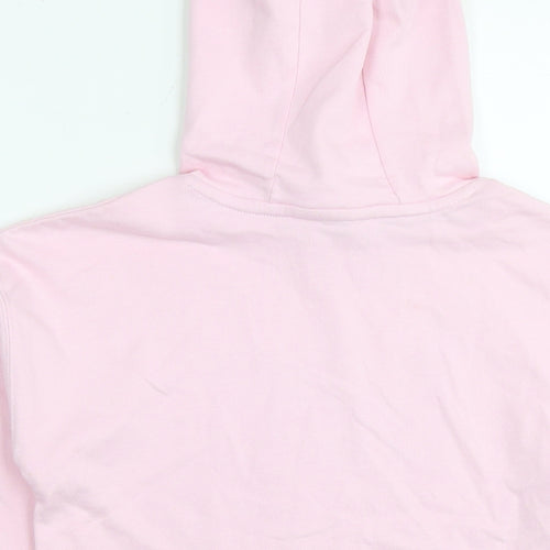 Lee Girls Pink Cotton Pullover Hoodie Size 10-11 Years Pullover - Logo