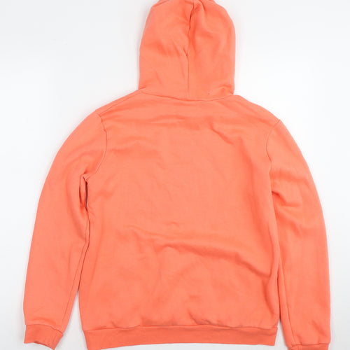 DECATHLON Girls Orange Polyester Pullover Hoodie Size 14-15 Years Pullover - Neon