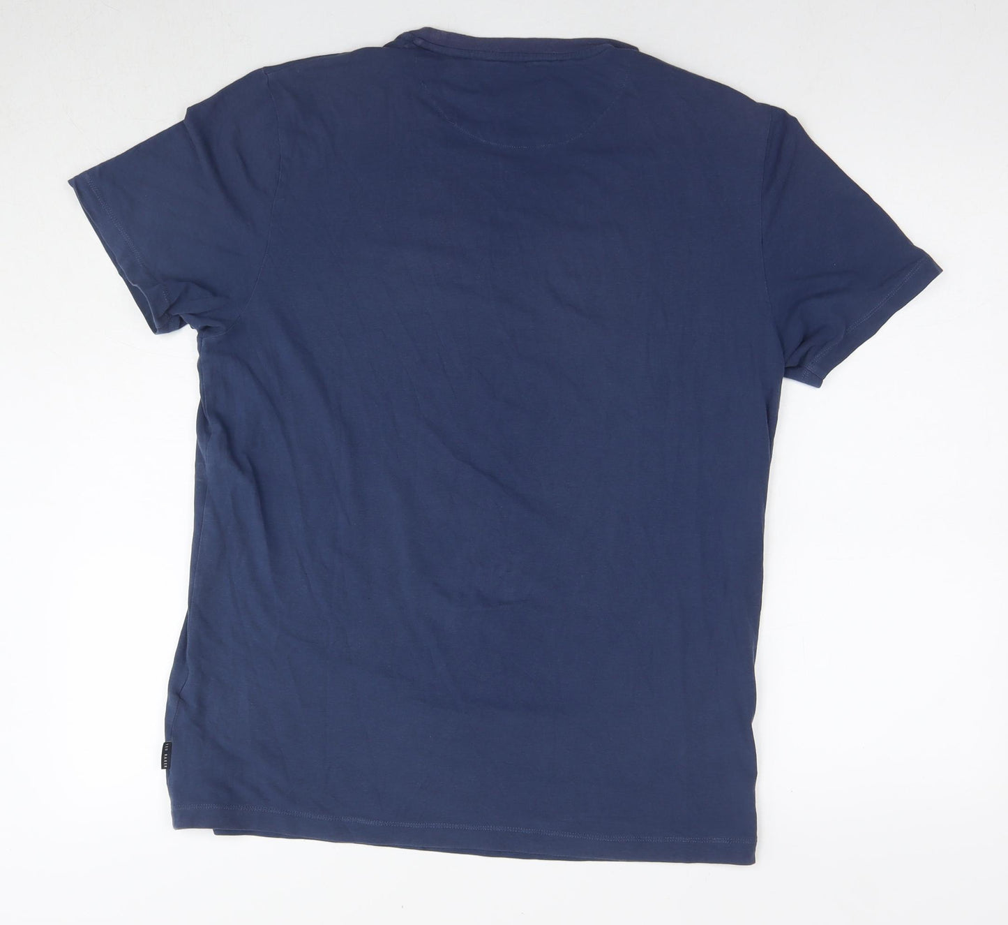 Ted Baker Mens Blue Cotton T-Shirt Size XL Round Neck - Label Size 4