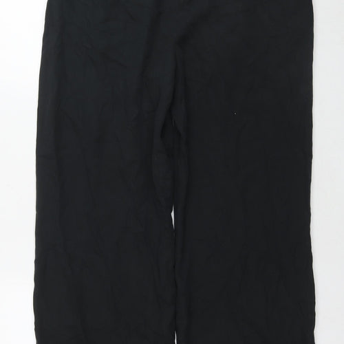 Hush Womens Black Lyocell Trousers Size 10 L29 in Regular Zip