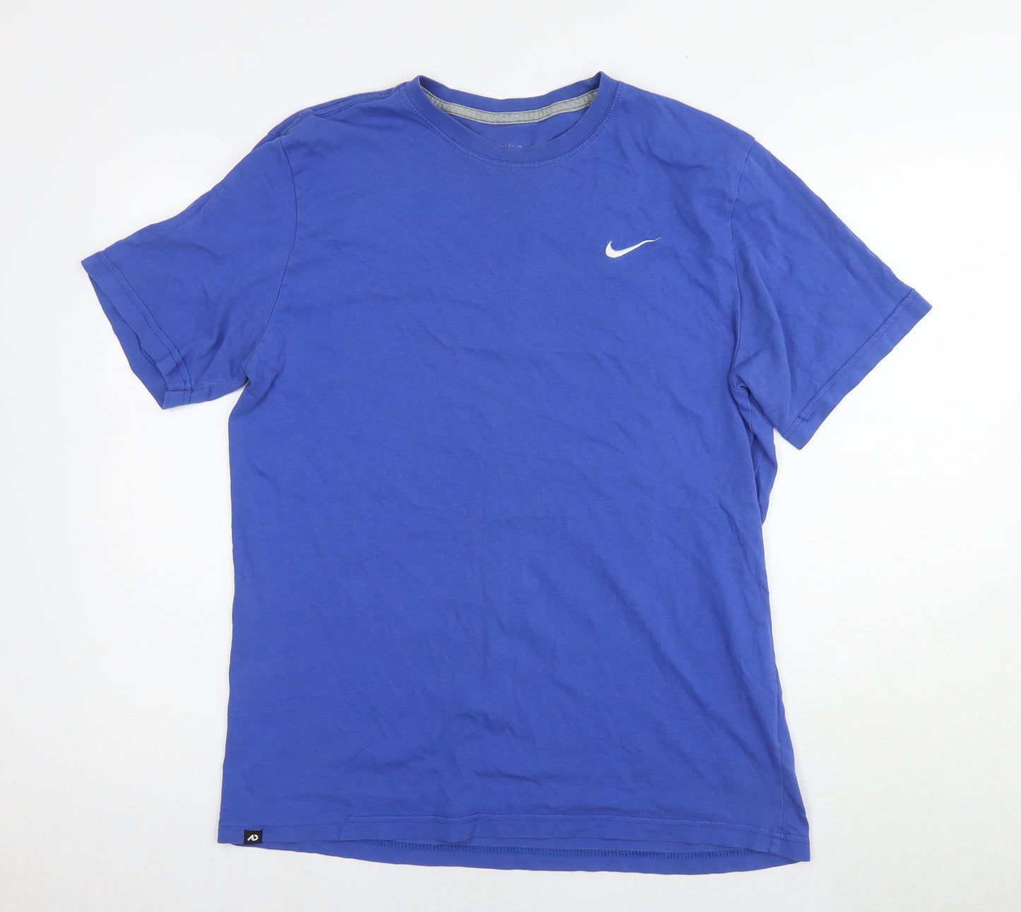 Nike Mens Blue Cotton T-Shirt Size L Round Neck