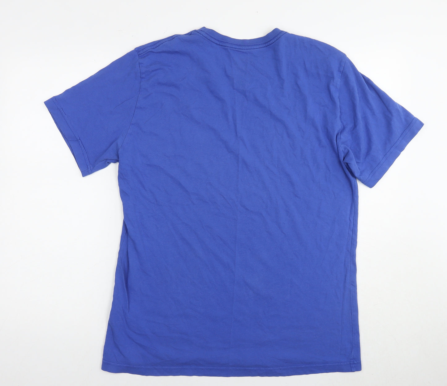 Nike Mens Blue Cotton T-Shirt Size L Round Neck