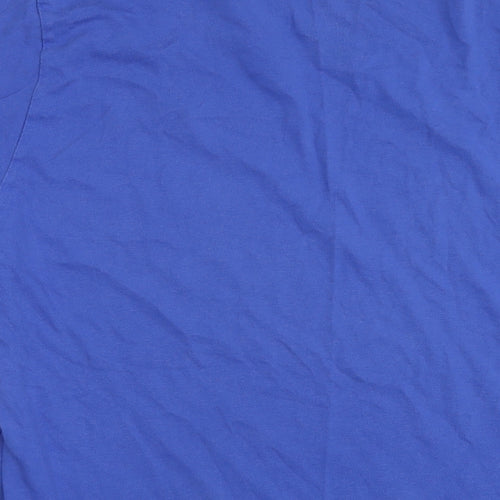 Nike Mens Blue Cotton T-Shirt Size L Round Neck