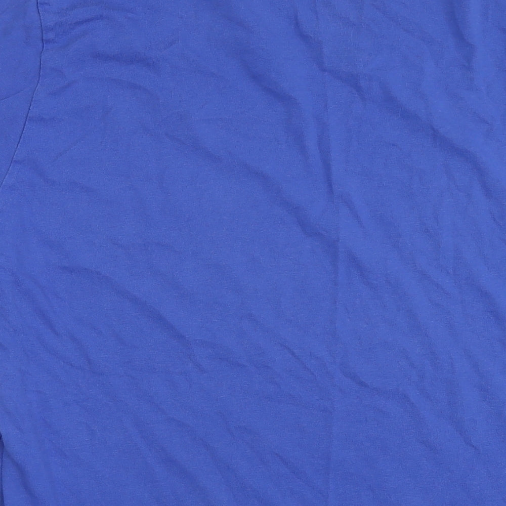 Nike Mens Blue Cotton T-Shirt Size L Round Neck