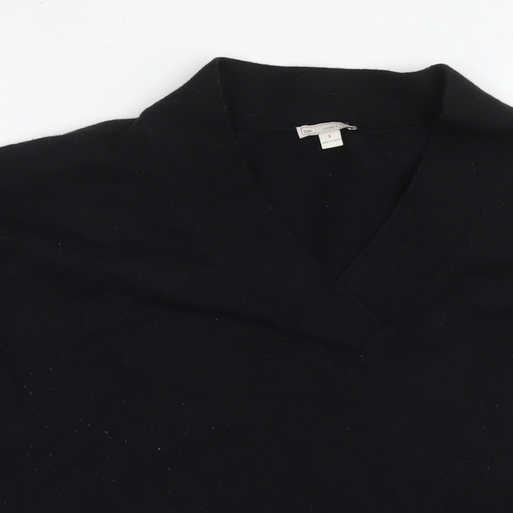 Gap Womens Black Round Neck Nylon Pullover Jumper Size S