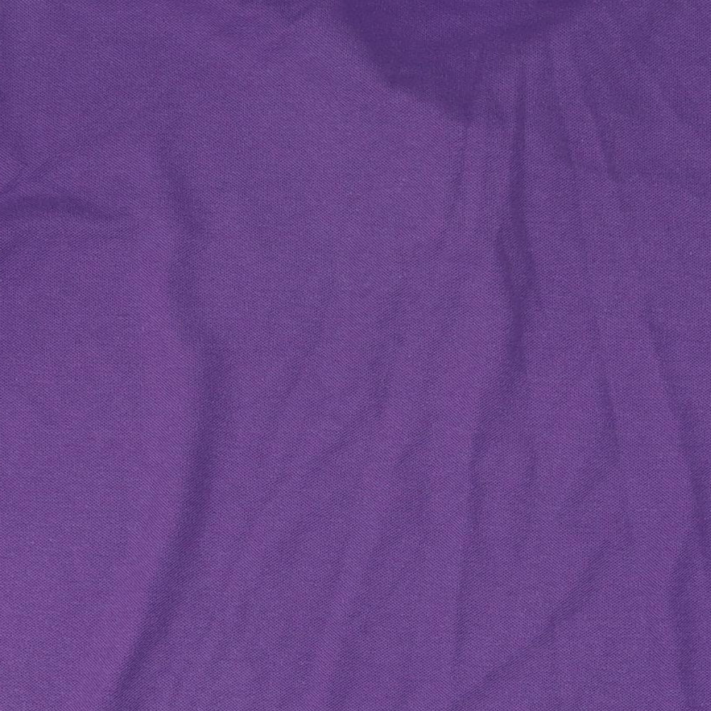 Slazenger Mens Purple Cotton Polo Size XL Collared Pullover