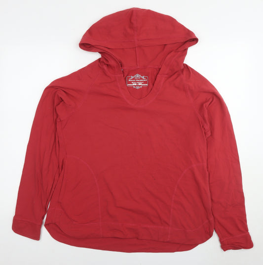 Royal Robbins Womens Red Lyocell Pullover Hoodie Size L Pullover