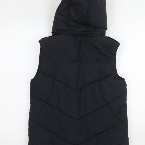 Protest Womens Black Gilet Waistcoat Size 10 Zip