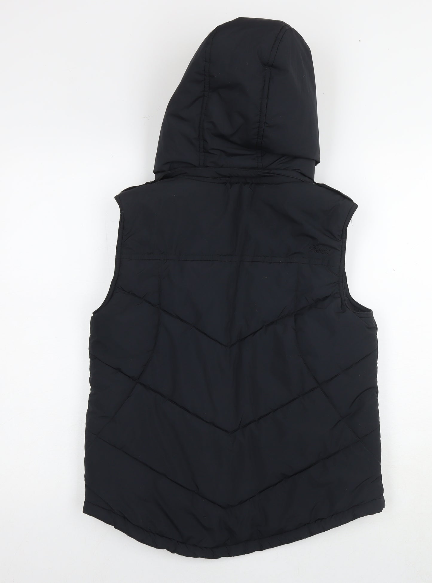 Protest Womens Black Gilet Waistcoat Size 10 Zip