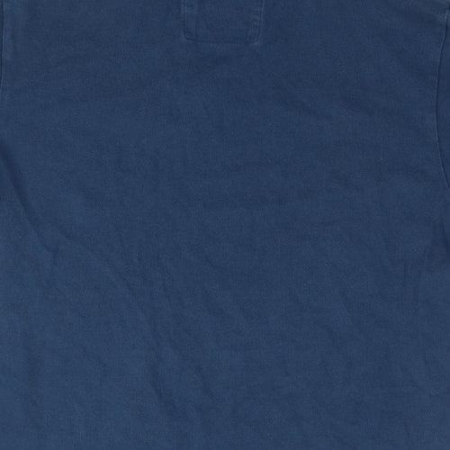 Superdry Mens Blue Cotton Polo Size M Collared Pullover