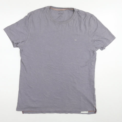 White Stuff Mens Grey Cotton T-Shirt Size M Round Neck