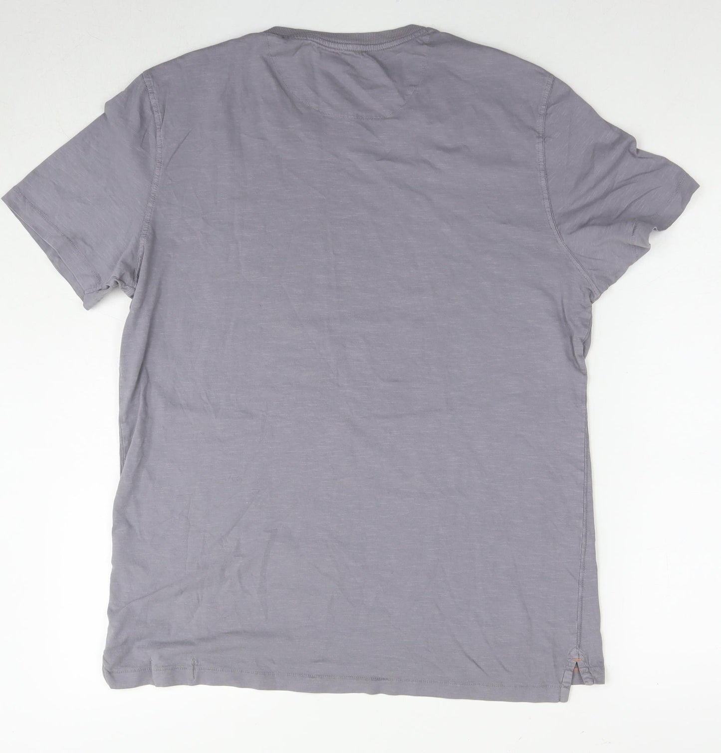 White Stuff Mens Grey Cotton T-Shirt Size M Round Neck