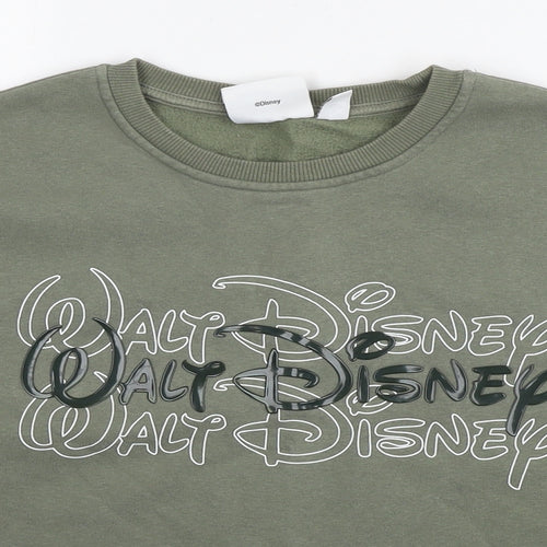 Disney Womens Green Cotton Pullover Sweatshirt Size 6 Pullover - Walt Disney Size 6-8