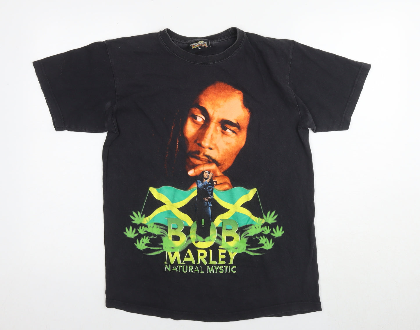 Bob Marley Mens Black Cotton T-Shirt Size M Round Neck - Bob Marley Brazil