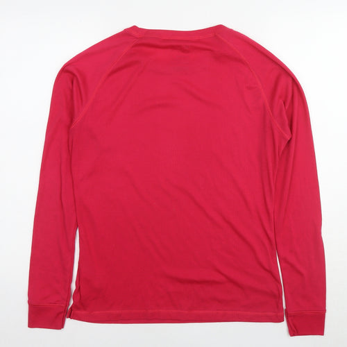 Mountain Warehouse Womens Pink Polyester Basic T-Shirt Size 14 Round Neck Pullover