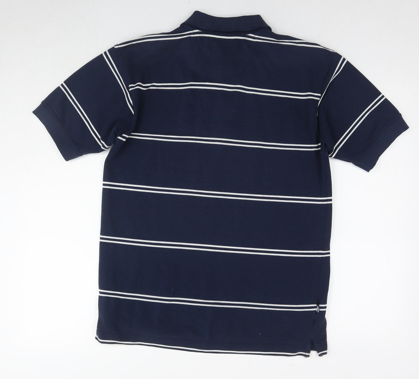 HEAD Mens Blue Striped Cotton Polo Size M Collared Pullover