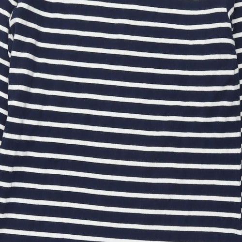 Joules Womens Blue Striped Cotton Jumper Dress Size 12 Round Neck Pullover