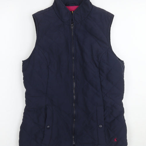 Joules Womens Blue Gilet Waistcoat Size 10 Zip