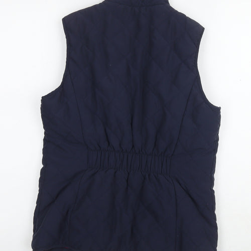 Joules Womens Blue Gilet Waistcoat Size 10 Zip