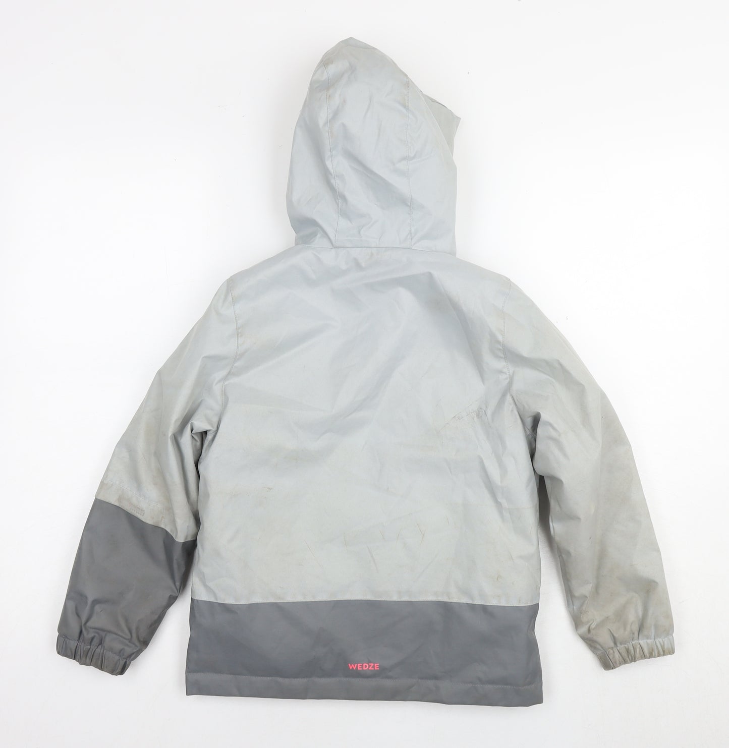 DECATHLON Girls Grey Windbreaker Jacket Size 6 Years Zip