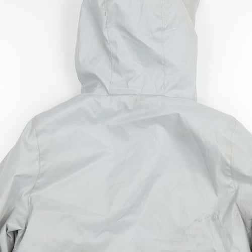 DECATHLON Girls Grey Windbreaker Jacket Size 6 Years Zip